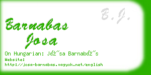 barnabas josa business card